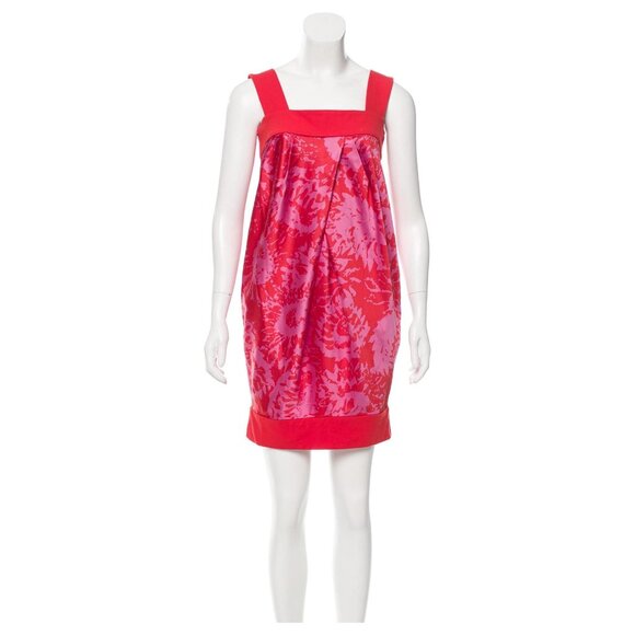 Diane Von Furstenberg Silk Blend Payne Bubble Sleeveless Square Neck Dress - Picture 1 of 10